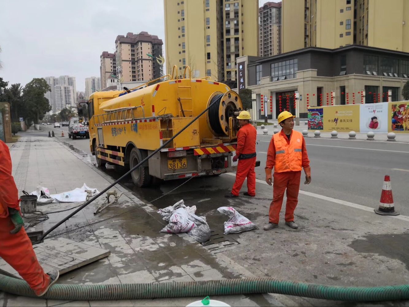 清溪镇排污管道清淤-管道清洗